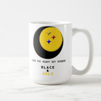 Black and Gold is even in the Night Sky Mug