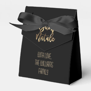 Black and Gold Italian Christmas Buon Natale Favour Box