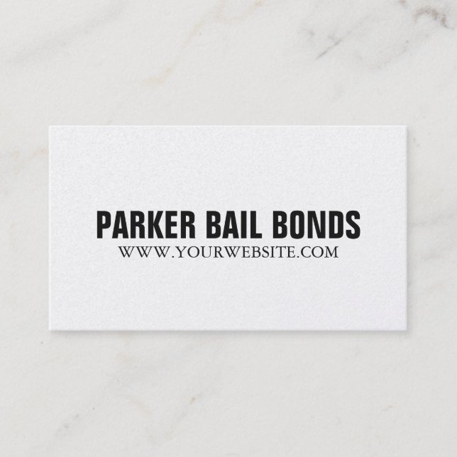 Black and Gold Jail Bail Bonds Company Business Card (Front)