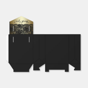 Black and Gold Lace Favour Boxes