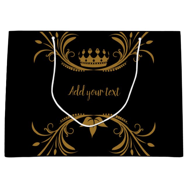 Black and gold  large gift bag (Front)