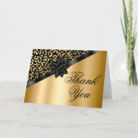 Black and Gold Leopard Shimmer Black Bow Gift