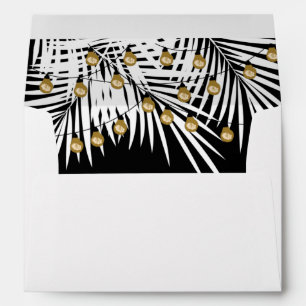 Black and Gold Lights Palms  Envelope