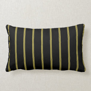 Black and Gold Lines Lumbar Cushion