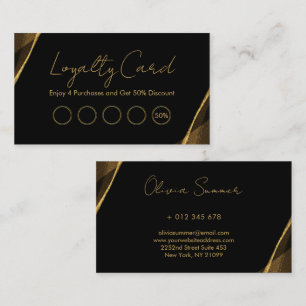 Black And Gold Loyalty Card 