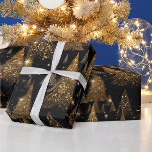 Black And Gold Luxury Christmas  Wrapping Paper