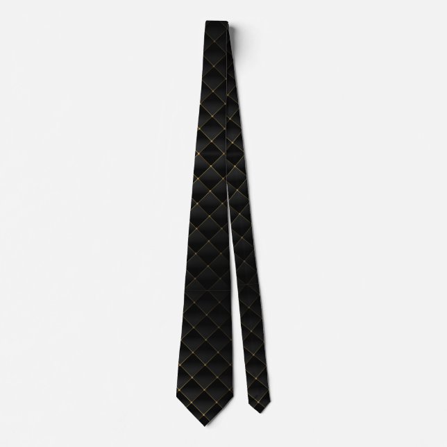 Black and gold luxury diamond tie (Front)