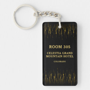 Black and Gold Luxury Hotel Key Ring