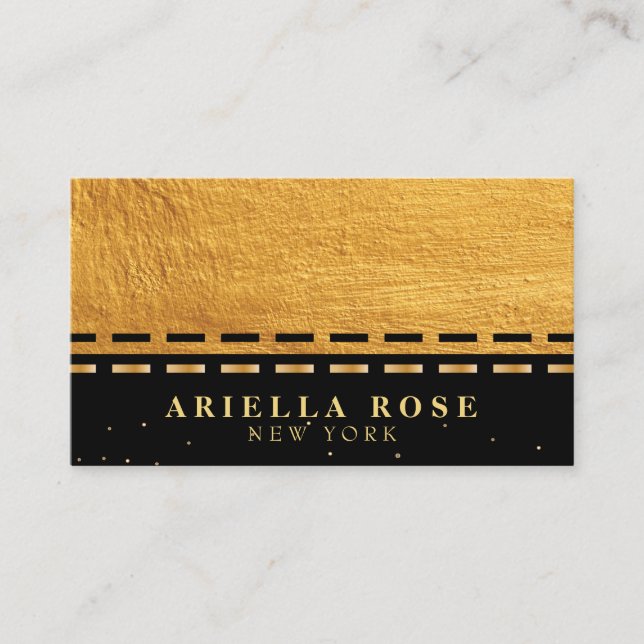 Black and Gold Luxury professional Business Card (Front)