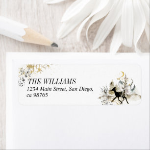 Black And Gold Magic Forest Photo Christmas