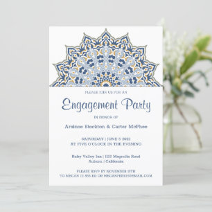 Black and Gold Mandala  Invitation