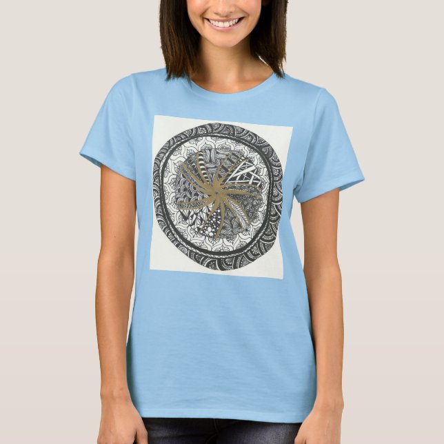 Black and Gold Mandala Shirt (Front)