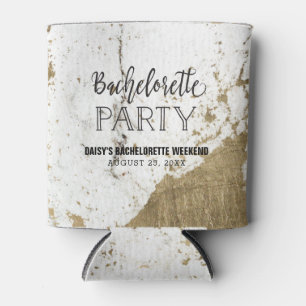 Black and Gold Marble Bachelorette Party Coozie