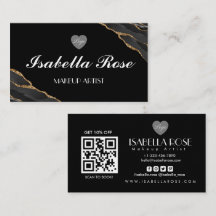 Black and Gold Marble Business Card