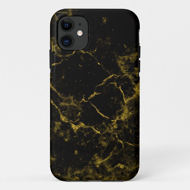 Black and Gold Marble Custom Phone Case (Back)