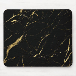 Black and Gold Marble Designer Mouse Mat