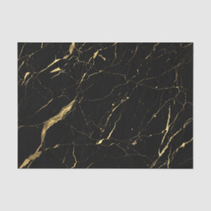 Black and Gold Marble Designer Tissue Paper