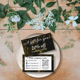Black and gold marble discount card