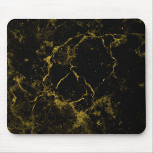 Black and Gold Marble Granite Style Mouse Pad Pads