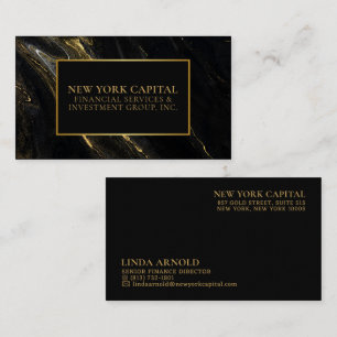 Black and Gold Marble Professional Business Card