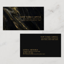 Black and Gold Marble Professional Business Card