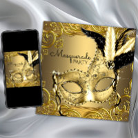 Black and Gold Masquerade Party