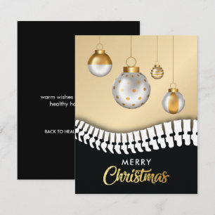 Black and Gold Merry Christmas Chiropractic Holiday Card