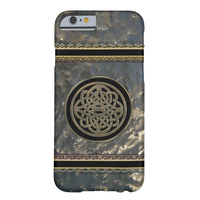 Black and Gold Metal Celtic Knot on iPhone 6 Case (Back)