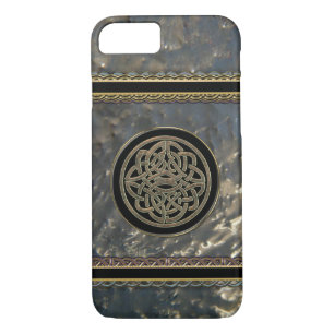 Black and Gold Metal Celtic Knot on iPhone 7 Case