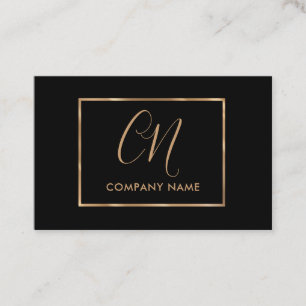Black and Gold Minimalist Business Card