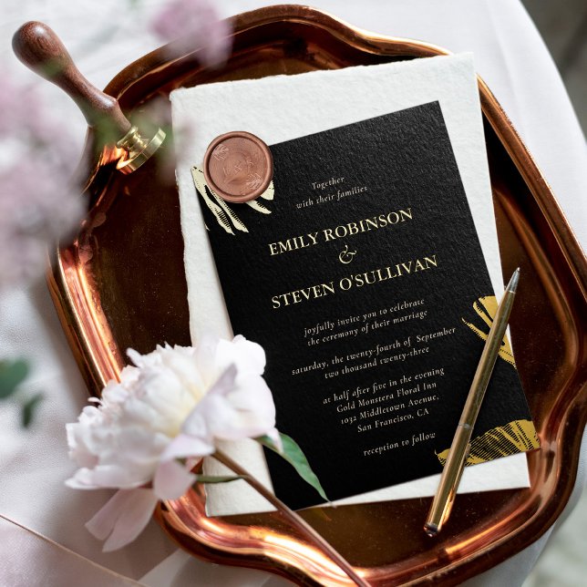 Black and Gold Modern Elegant Wedding Real (Creator Uploaded)