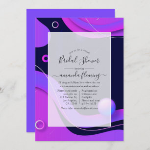 Black and Gold Modern Geometric Virtual Shower Invitation