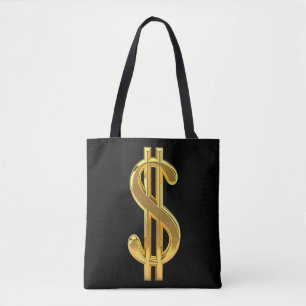 Black and Gold Money Bag