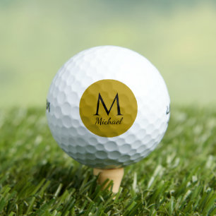 Black And Gold Monogram Wilson Ultra Distance Golf Balls