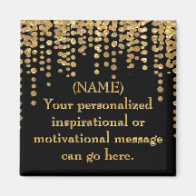 Black and Gold Motivational Message