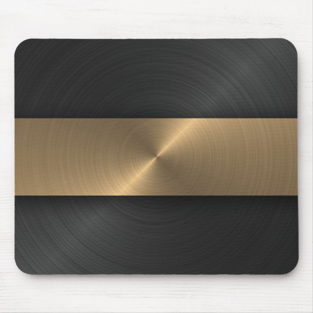 Black And Gold Mouse Mat (Front)