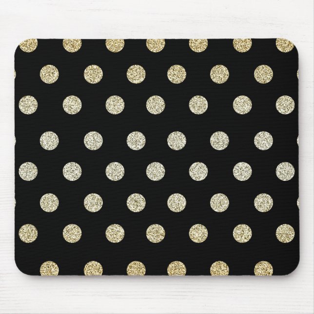 Black and Gold Mouse Mat (Front)