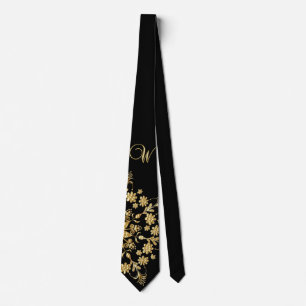 Black and gold Neck  Tie