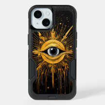 Black and Gold Occult Grey Evil Eye Starburst