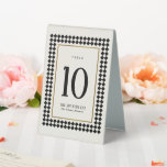 Black and Gold on Ivory Chequerboard Border Jazz<br><div class="desc">Set the tone for a modern wedding where the guests wear black and white, the reception is at a jazz club with art deco, speak easy vibes, and everyone drinks Negronis and dry martinis while swaying to the music of a jazz band. Inspired by the timeless chequerboard patterned floors that...</div>