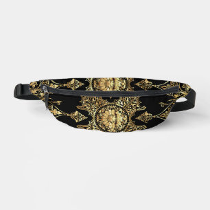 Black and Gold Ornamental Bum Bags