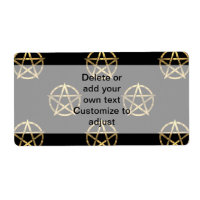 Black and gold pentagram