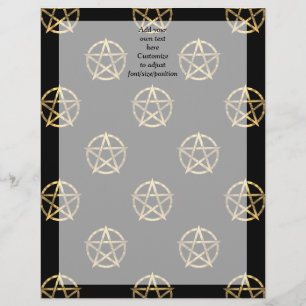 Black and gold pentagram