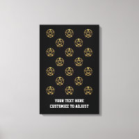Black and gold pentagram