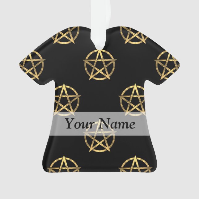 Black and gold pentagram ornament (Front)