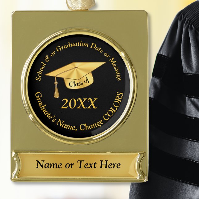 Black and Gold Personalised Graduation Ornaments (Personalized Graduation Ornaments. Graduation gifts for BF. Graduation Ornament 2024, 2023, 2025)