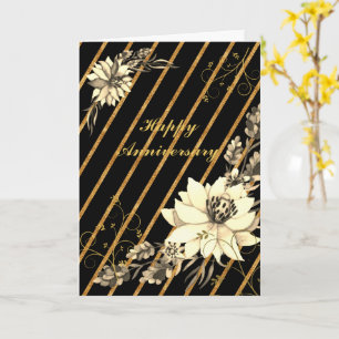 Black and Gold Personalised Greeting Card
