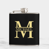 Black and Gold Personalised Monogram and Name