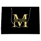 Black and Gold Personalised Monogram and Name