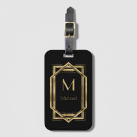 Black and Gold Personalised Monogram | Geometric 
